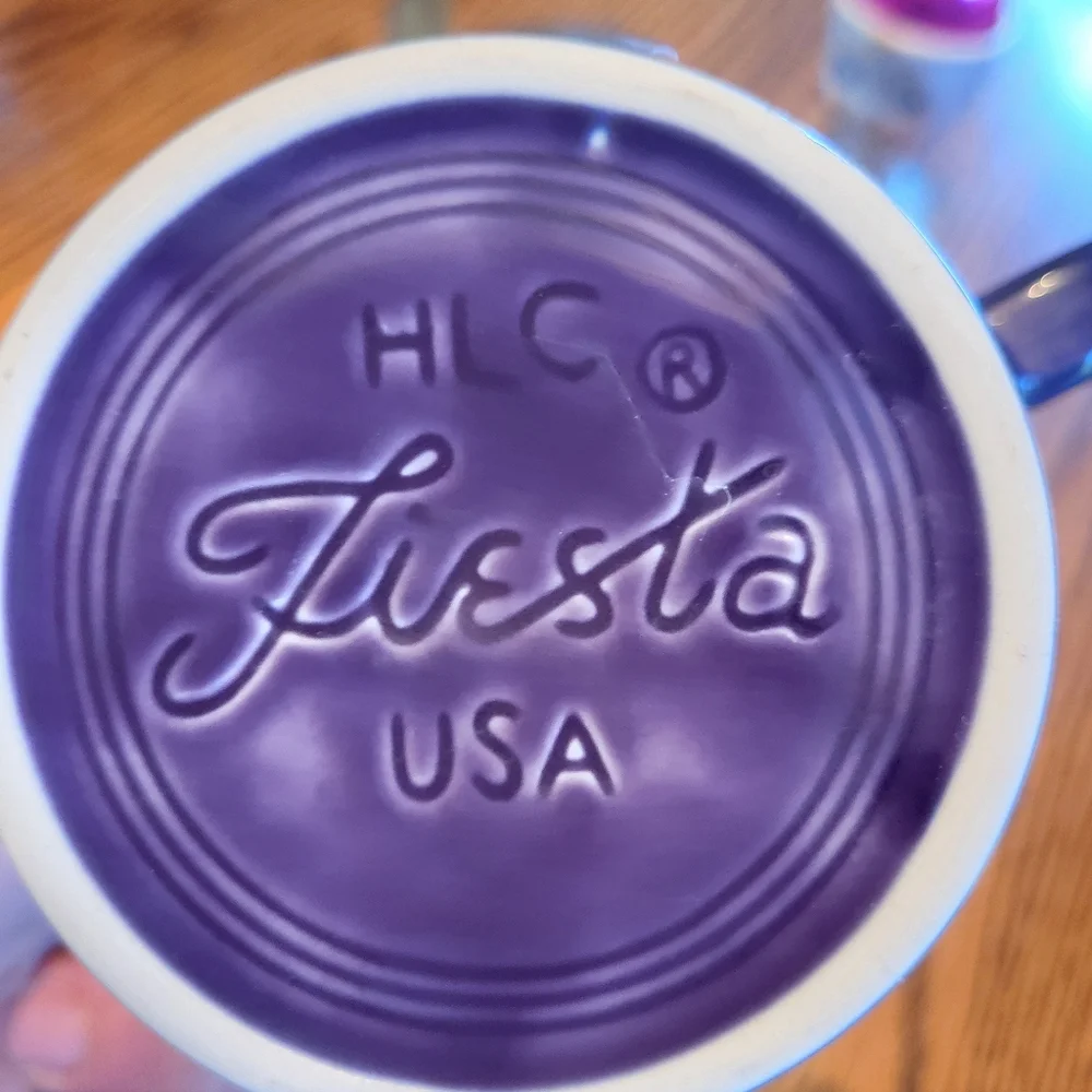 Fiesta Plum Purple Swirl Flatware & Mug ~ Retired Items & Color